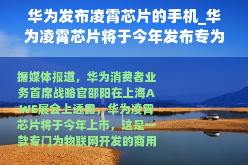 华为发布凌霄芯片的手机_华为凌霄芯片将于今年发布专为互联网IoT而生