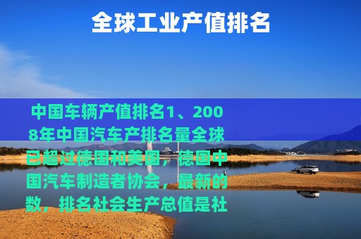 全球工业产值排名 全球工业产值排名