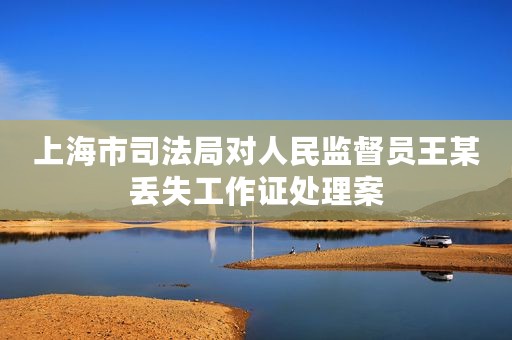 上海市司法局对人民监督员王某丢失工作证处理案