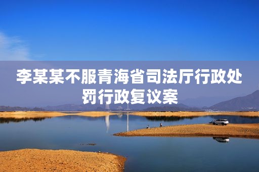 李某某不服青海省司法厅行政处罚行政复议案