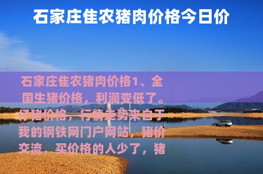 石家庄隹农猪肉价格今日价