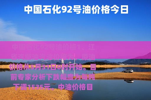 中国石化92号油价格今日