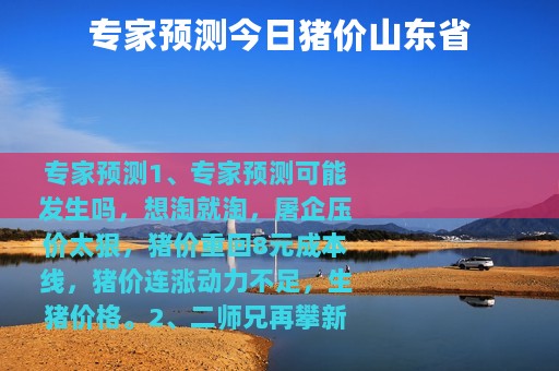 专家预测今日猪价山东省