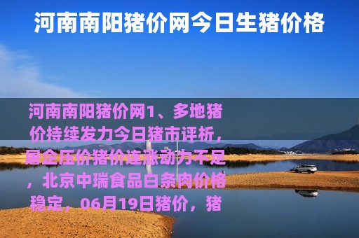 河南南阳猪价网今日生猪价格