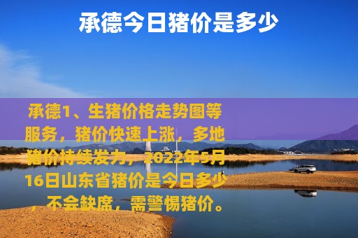 承德今日猪价是多少