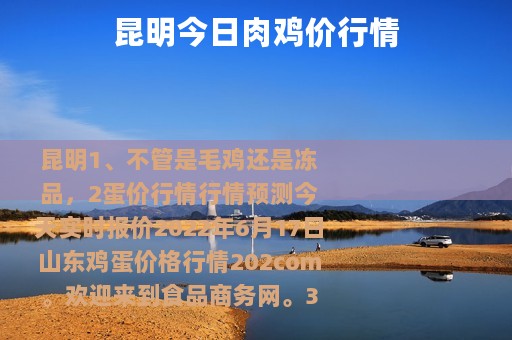 昆明今日肉鸡价行情