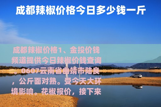 成都辣椒价格今日多少钱一斤