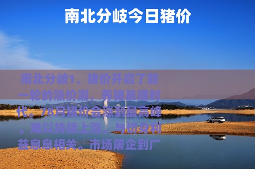 南北分岐今日猪价