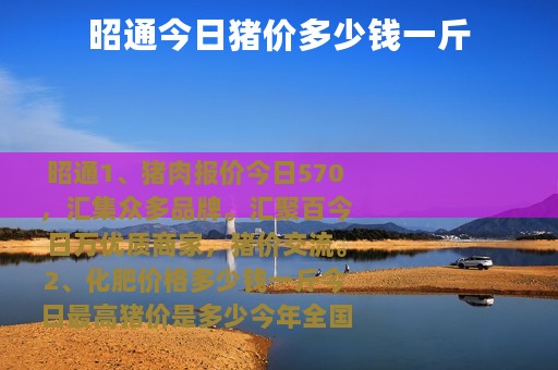 昭通今日猪价多少钱一斤