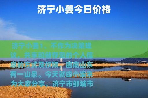 济宁小姜今日价格