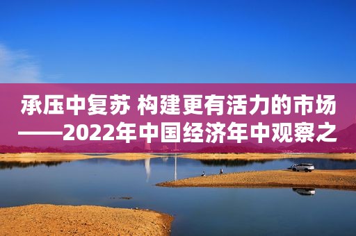 承压中复苏 构建更有活力的市场——2022年中国经济年中观察之消费篇