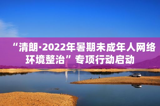 “清朗·2022年暑期未成年人网络环境整治”专项行动启动