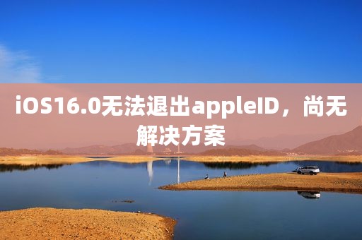 iOS16.0无法退出appleID，尚无解决方案