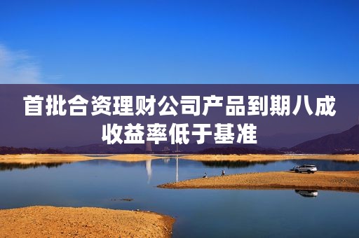 首批合资理财公司产品到期八成收益率低于基准
