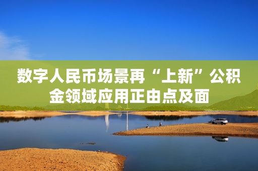 数字人民币场景再“上新”公积金领域应用正由点及面