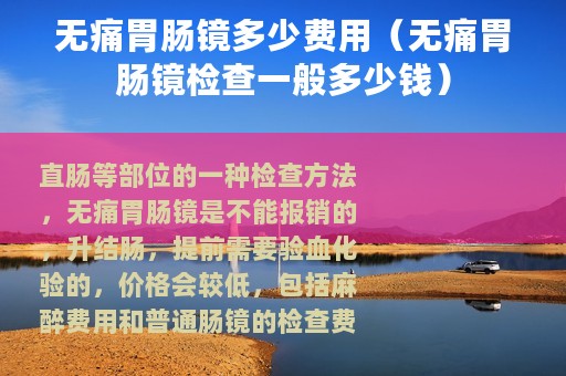 无痛胃肠镜多少费用（无痛胃肠镜检查一般多少钱）