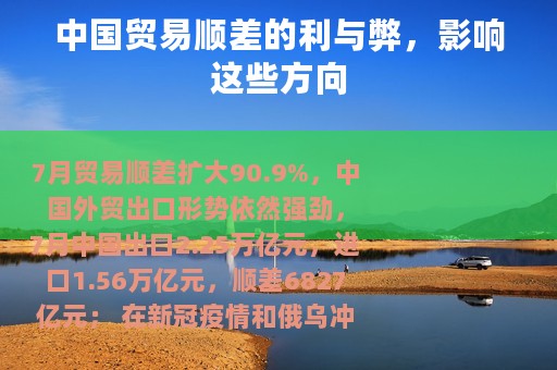 中国贸易顺差的利与弊，影响这些方向