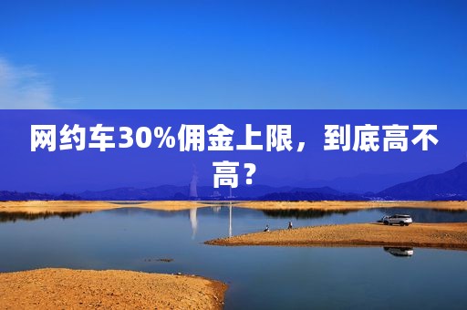网约车30%佣金上限，到底高不高？