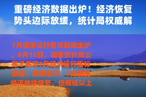 重磅经济数据出炉！经济恢复势头边际放缓，统计局权威解读！这样谈GDP、就业、物价…