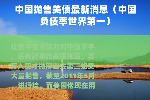 中国抛售美债最新消息（中国负债率世界第一）