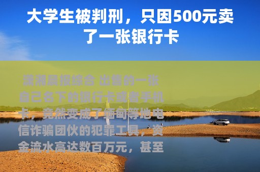 大学生被判刑，只因500元卖了一张银行卡