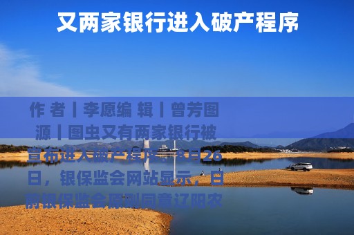 又两家银行进入破产程序
