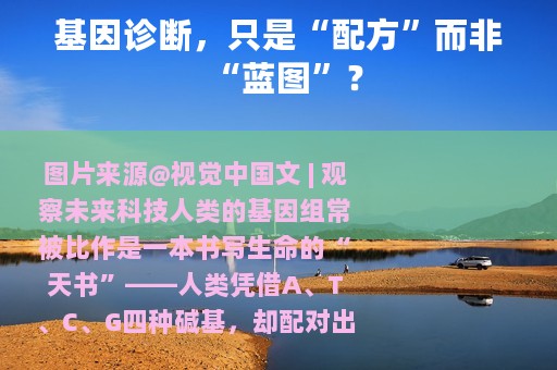 基因诊断，只是“配方”而非“蓝图”？