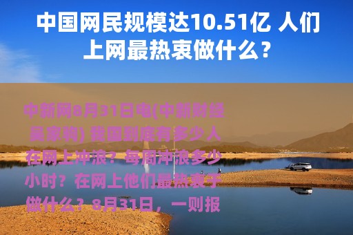 中国网民规模达10.51亿 人们上网最热衷做什么？