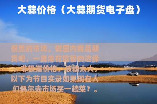 大蒜价格（大蒜期货电子盘）