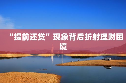 “提前还贷”现象背后折射理财困境