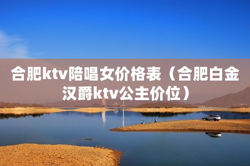 合肥ktv陪唱女价格表（合肥白金汉爵ktv公主价位）