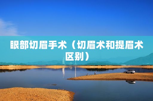 眼部切眉手术（切眉术和提眉术区别）