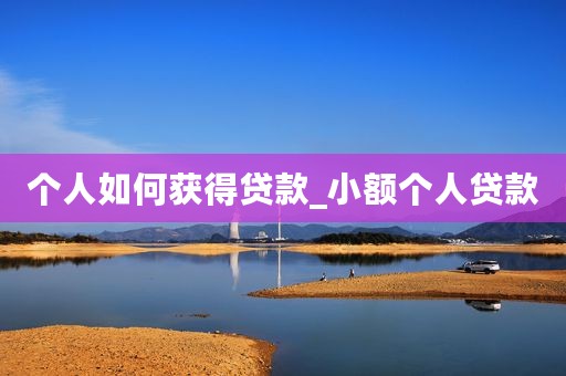 个人如何获得贷款_小额个人贷款