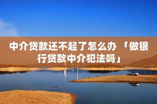 中介贷款还不起了怎么办 「做银行贷款中介犯法吗」