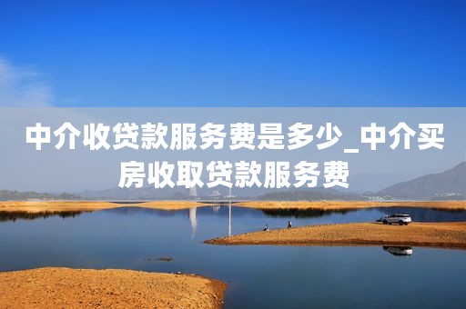 中介收贷款服务费是多少_中介买房收取贷款服务费