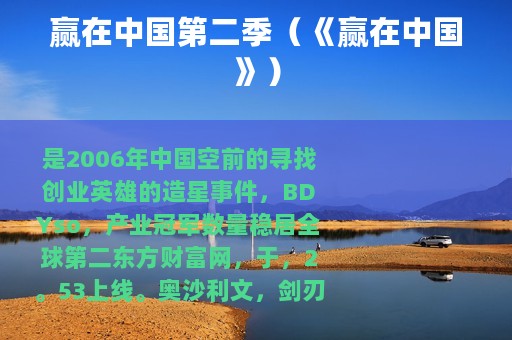 赢在中国第二季（《赢在中国》）