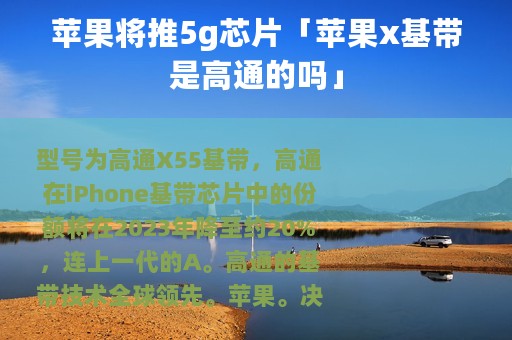 苹果将推5g芯片「苹果x基带是高通的吗」