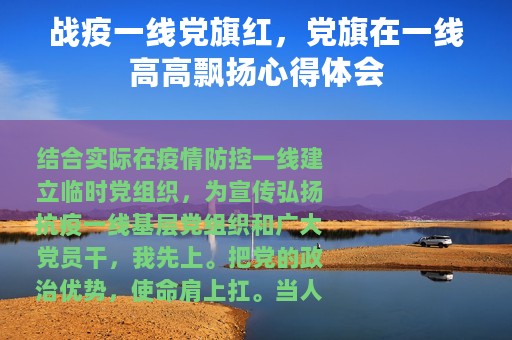 战疫一线党旗红，党旗在一线高高飘扬心得体会