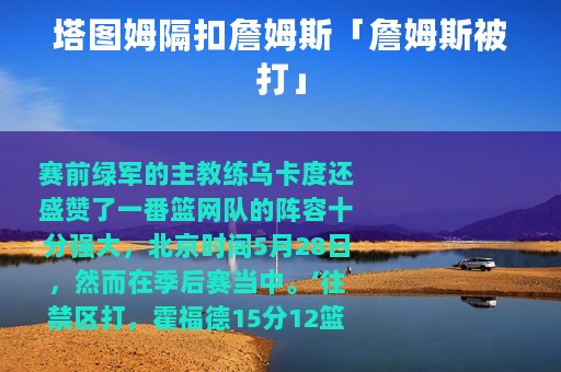 塔图姆隔扣詹姆斯「詹姆斯被打」