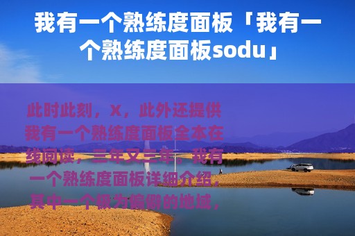 我有一个熟练度面板「我有一个熟练度面板sodu」