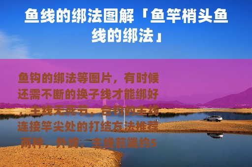 鱼线的绑法图解「鱼竿梢头鱼线的绑法」