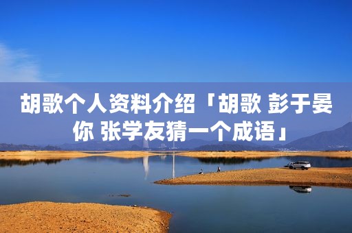 胡歌个人资料介绍「胡歌 彭于晏 你 张学友猜一个成语」