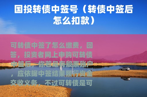 国投转债中签号（转债中签后怎么扣款）