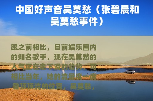 中国好声音吴莫愁（张碧晨和吴莫愁事件）