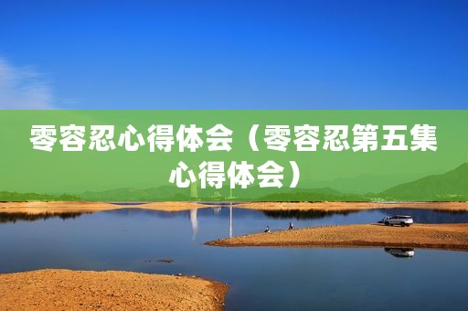 零容忍心得体会（零容忍第五集心得体会）