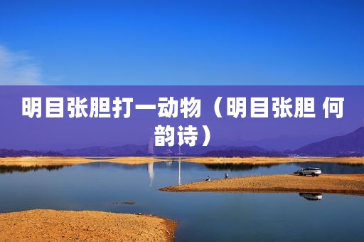 明目张胆打一动物（明目张胆 何韵诗）