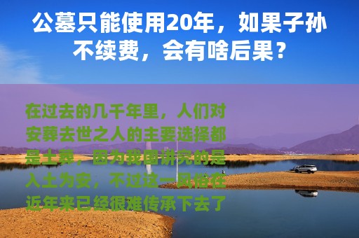 公墓只能使用20年，如果子孙不续费，会有啥后果？
