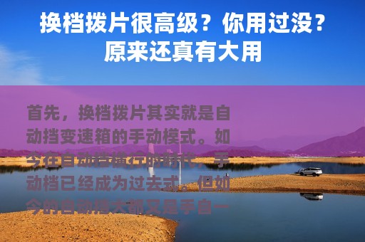 换档拨片很高级？你用过没？原来还真有大用