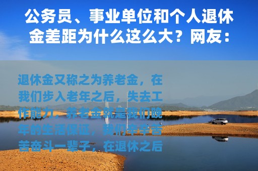 公务员、事业单位和个人退休金差距为什么这么大？网友：心塞了