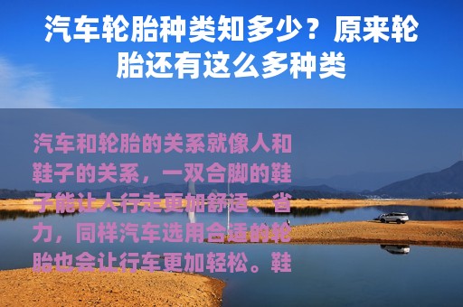 汽车轮胎种类知多少？原来轮胎还有这么多种类